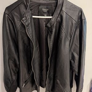 Torrid Black Leather Jacket